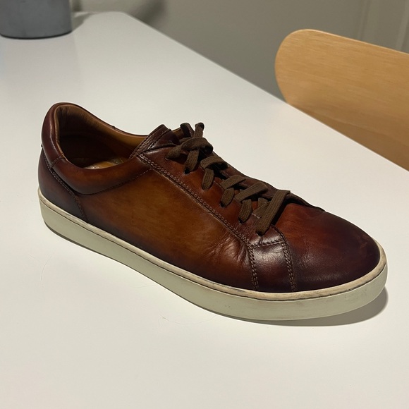 Magnanni - Cognac - Leather Sneakers - Mens 10 - Picture 6 of 9